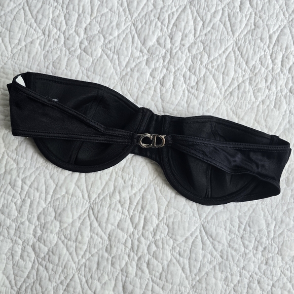 Christian Dior Strapless Front Buckle Bikini Top CD Clasp - Picture 4 of 14
